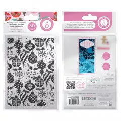 Tonic Studios 3D Embossing Folder - Bountiful Baubles - Candy Cane Christmas