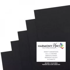 Harmony Hues - 8,5x11 Cardstock - Midnight Black