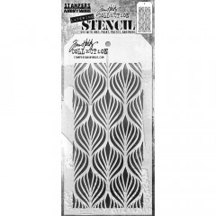 Tim Holtz Layered Stencil - Deco Feather