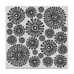 Hero Art Cling Stamps - Sunburst Flowers Bold Prints