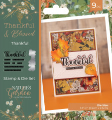 Stamp and Die Set - Natures Garden - Thankful & Blessed