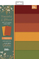 Natures Garden- Thankful & Blessed - 8,5x11 Luxury Linen Card Pack