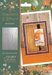 Embossing Folder - Thankful & Blessed - Wood Bar