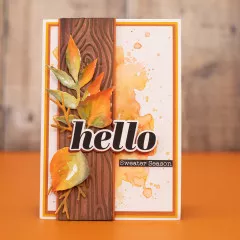 Embossing Folder - Thankful & Blessed - Wood Bark