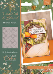 Embossing Folder - Thankful & Blessed - Stitched Tartan