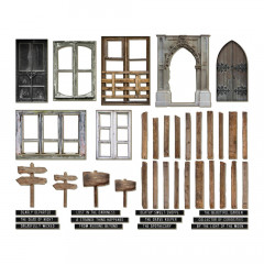 Tim Holtz - Idea-Ology - Chipboard Baseboards - Halloween 2024