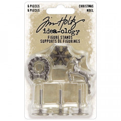 Tim Holtz - Idea-Ology - Metal Adornments - Figure Stands Christmas