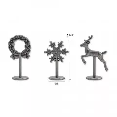 Tim Holtz - Idea-Ology - Metal Adornments - Figure Stands Christmas