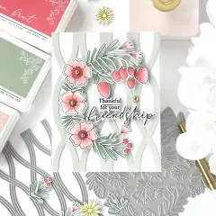 Pinkfresh Studio - Press Plate - Berries & Blossoms