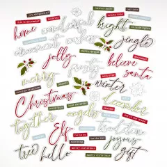 Chipboard Set - Evergreen Season - Words