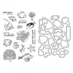 Hero Arts - Clear Stamps & Cutting Dies - Tropical Fishes