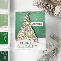 Pinkfresh Studio - Clear Stamps - Festive Foliage Tree