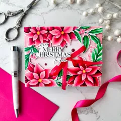 Pinkfresh Studio Stencils - Poinsettia Frame