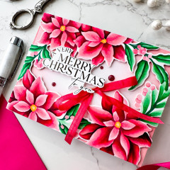 Pinkfresh Studio Cling Stamps - Poinsettia Frame