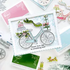 Pinkfresh Studio Stencils - Holiday Bicycle