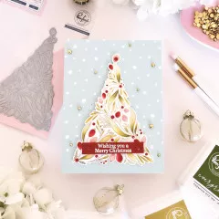 Pinkfresh Studio - Press Plate - Festive Foliage Tree