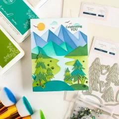 Pinkfresh Studio Stencils - Mountains