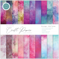 Essential Craft Papers - 12x12 Paper Pad - Grunge - Mid Tones