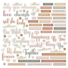 Chipboard Set - One Perfect Day - Words