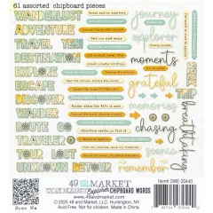 Chipboard Word Set - Wanderlust Explorer