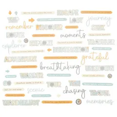 Chipboard Word Set - Wanderlust Explorer