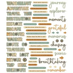 Chipboard Word Set - Wanderlust Explorer