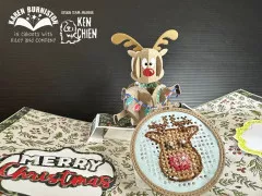 Karen Burniston Die - Penguin and Reindeer Snowman Add-ons