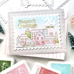 Pinkfresh Studio Die Set - Nested Rectangles Postage Edge