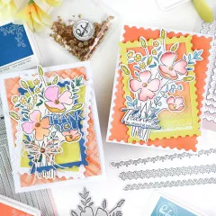 Pinkfresh Studio Die Set - Nested Rectangles Postage Edge