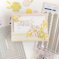 Pinkfresh Studio Die Set - Nested Rectangles Diagonal Stitch