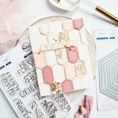 Pinkfresh Studio Die Set - Nested Hexagons Blanket Stitch