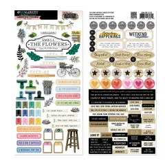 49 And Market - Die-Cuts Cardstock Stickers by Vicki Boutin - The Flower Emporium