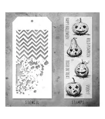 Tim Holtz Mixed-Media Stamps & Stencil - Set #27 - Pumpkinhead