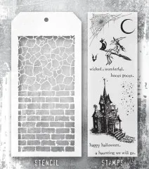 Tim Holtz Mixed-Media Stamps & Stencil - Set #66 - Bewitching