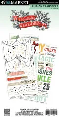 49 And Market - 6x12 Rub-On Transfer - Mistletoe And Memories - Essentials