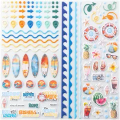 49 And Market - Puffy Stickers - Beach Vibes