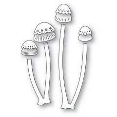 Poppystamps Metal Dies - Nordic Long Stem Mushrooms