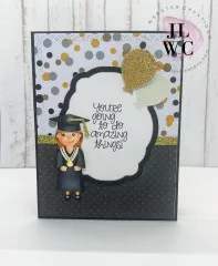 Karen Burniston - Clear Stamps - Grad Greetings