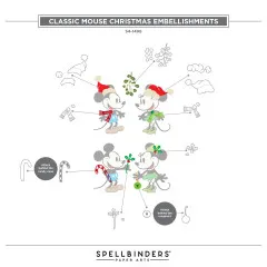 Spellbinders Etched Dies - Classic Mouse Christmas - Embellishments