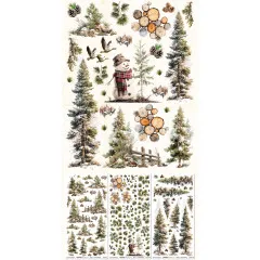 49 And Market - 6x12 Rub-On Transfer - Timber And Tweed - Blendable