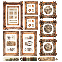 49 And Market - Timber And Tweed - Ephemera and Frames-Set