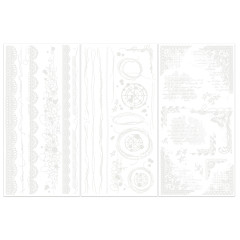 49 And Market - 6x12 Rub-On Transfer - Timber And Tweed - Edges