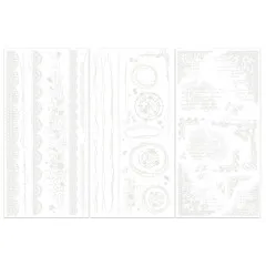 49 And Market - 6x12 Rub-On Transfer - Timber And Tweed - Edges