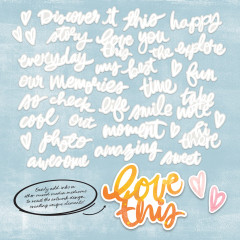 Chipboard Set - Irresistible - Words