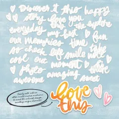 Chipboard Set - Irresistible - Words