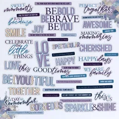 Chipboard Set - Plume & Petal - Sentiments