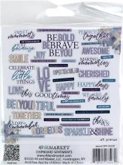 Chipboard Set - Plume & Petal - Sentiments