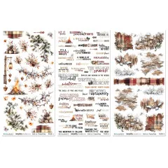 49 And Market - 6x12 Rub-On Transfer - Timber And Tweed - Essential