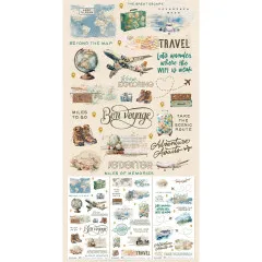 49 And Market - 6x12 Rub-On Transfer - Travel Diaries - Blendable