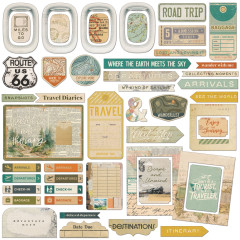 Chipboard Set - Travel Diaries